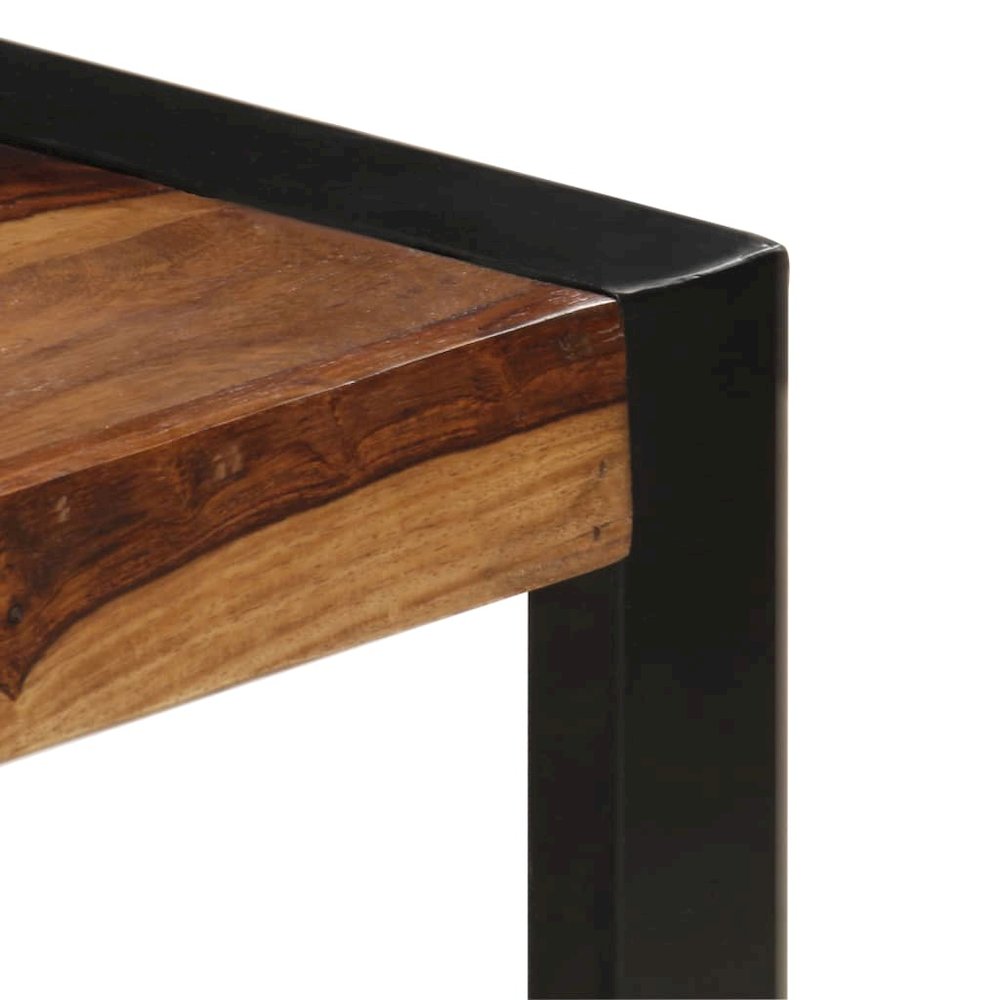 Coffee Table Brown Solid Sheesham wood, Powder-Coated Steel. Picture 4