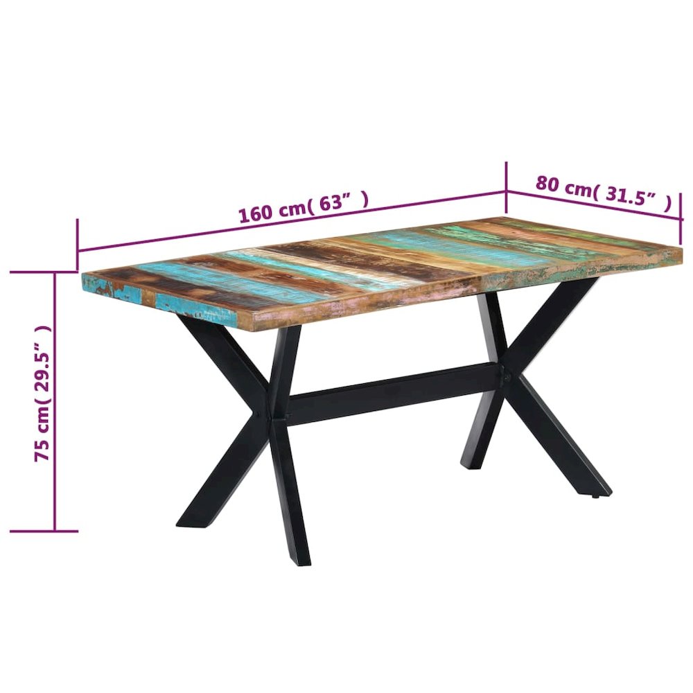 Dining Table Multicolour, Black. Picture 7