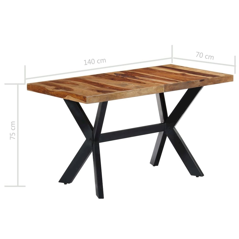 Dining Table Natural wood and black. Picture 7