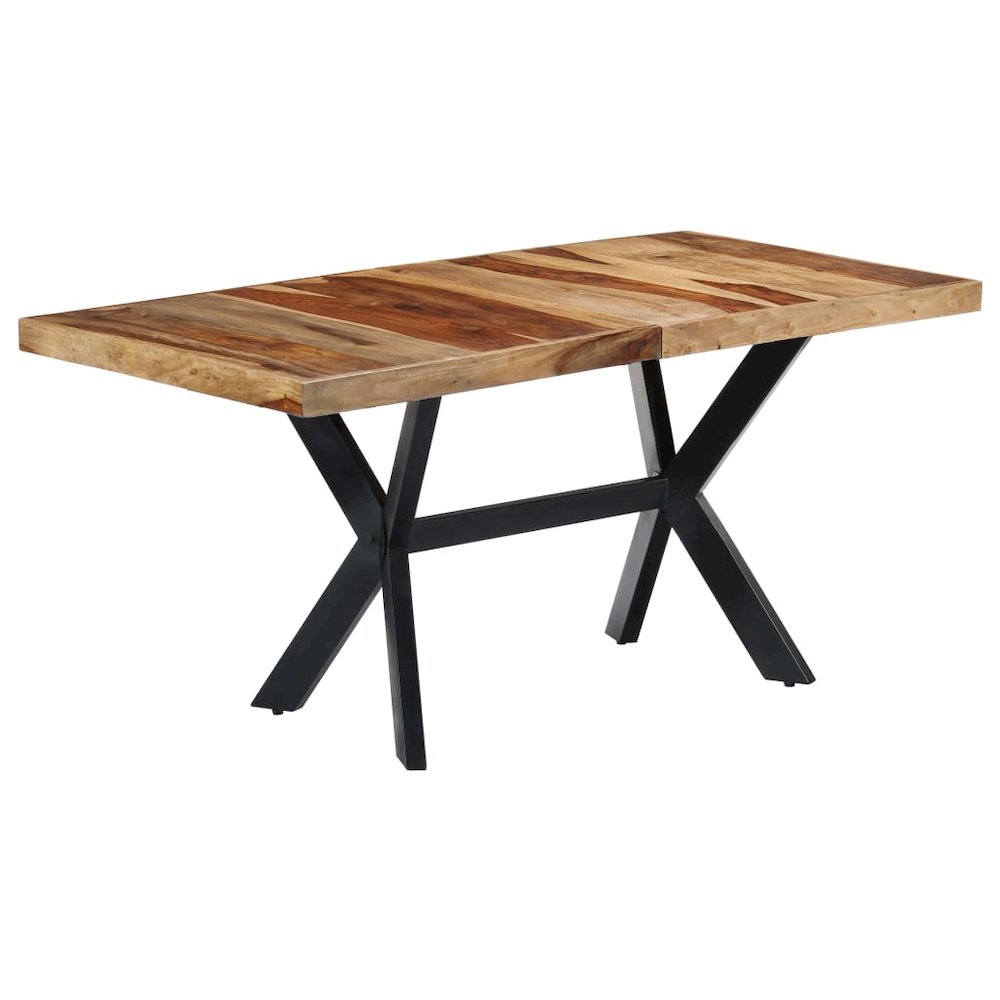 Dining Table Natural wood and black. Picture 9