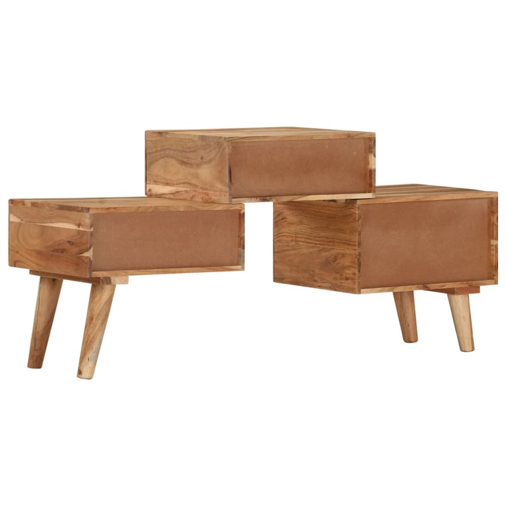 TV Stand Honey Solid acacia wood Medium TV Stand Rectangular. Picture 3