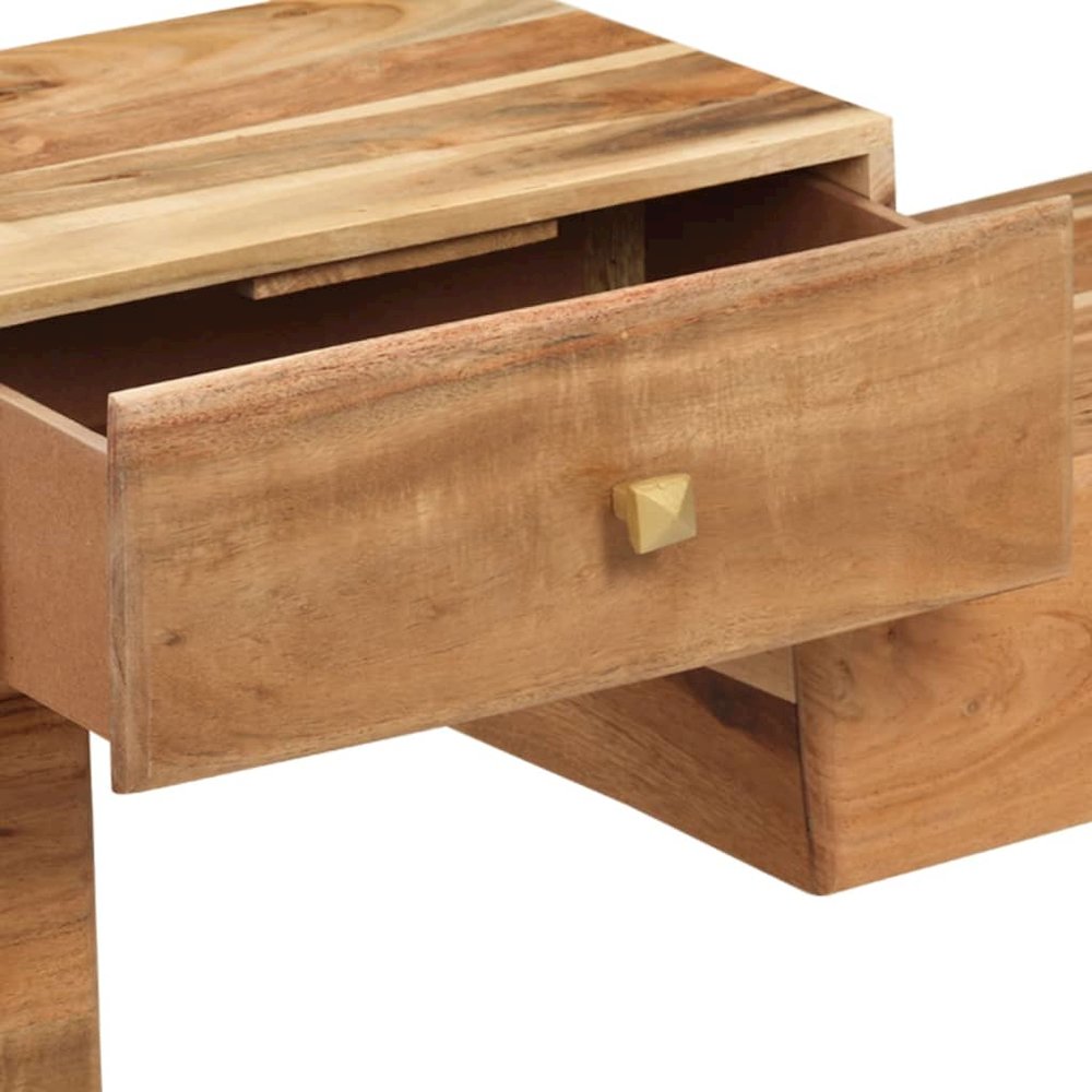 TV Stand Honey Solid acacia wood Medium TV Stand Rectangular. Picture 5