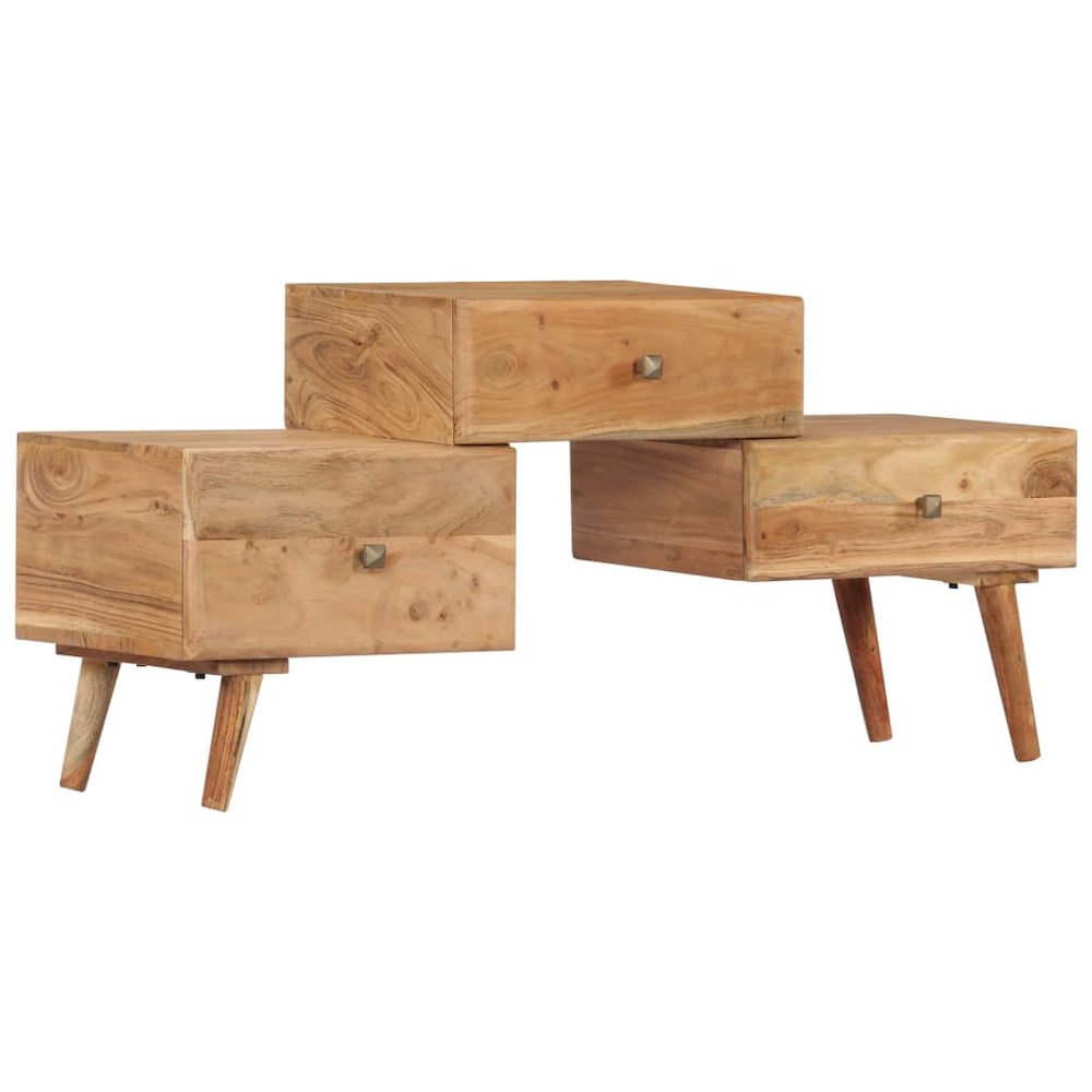TV Stand Honey Solid acacia wood Medium TV Stand Rectangular. Picture 10