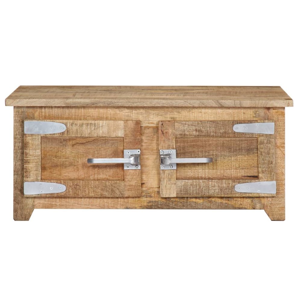 Coffee Table Natural Mango Wood Solid Mango Wood Compact. Picture 2
