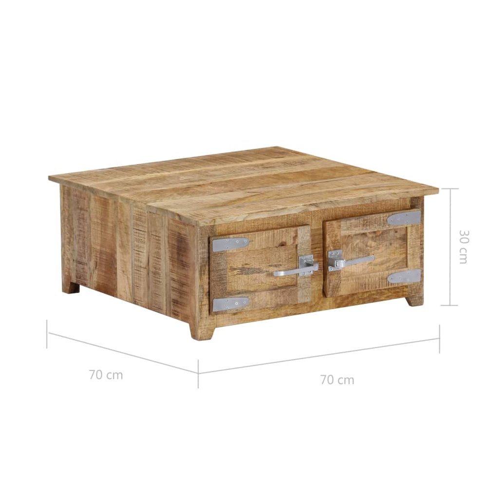 Coffee Table Natural Mango Wood Solid Mango Wood Compact. Picture 11