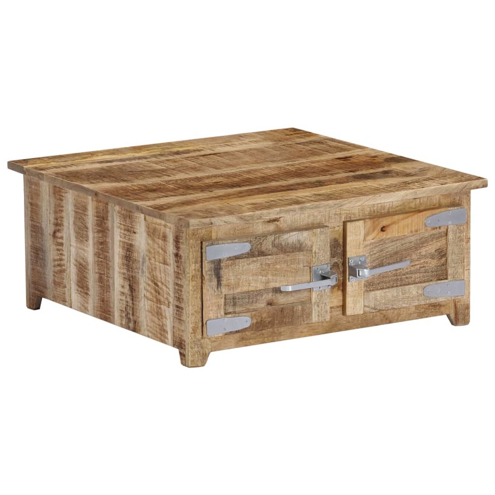 Coffee Table Natural Mango Wood Solid Mango Wood Compact. Picture 12