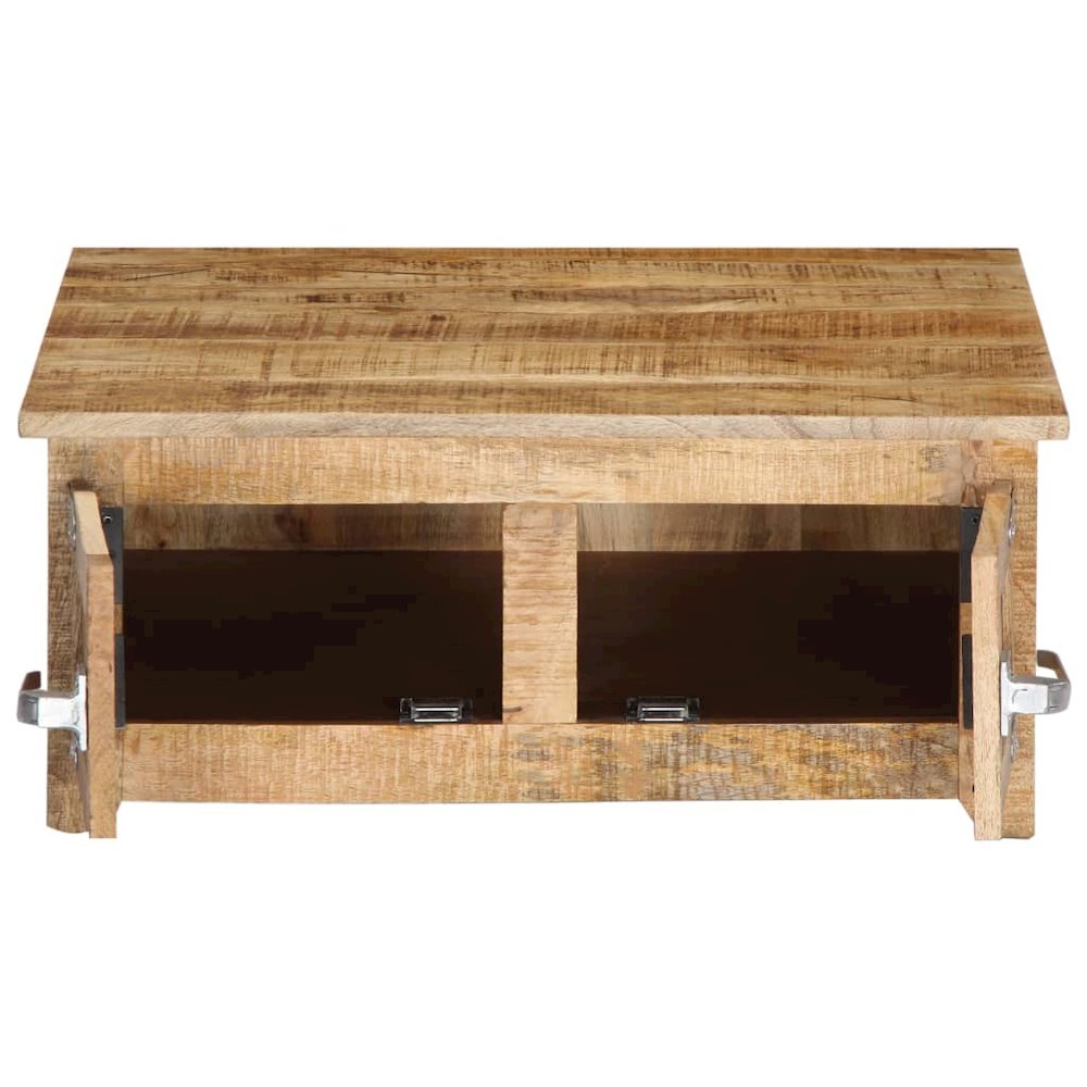 Coffee Table Natural Mango Wood Solid Mango Wood Compact. Picture 5