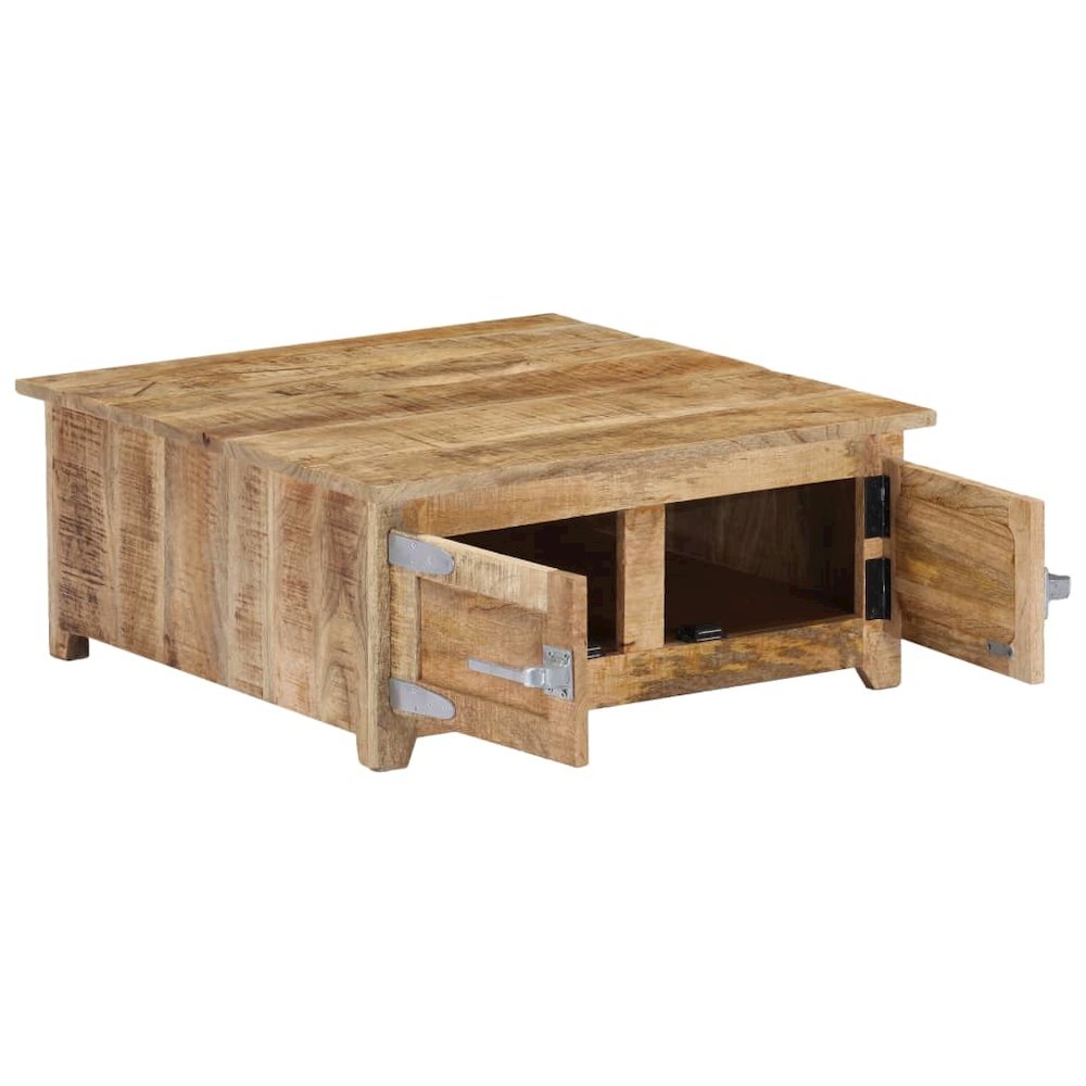 Coffee Table Natural Mango Wood Solid Mango Wood Compact. Picture 6