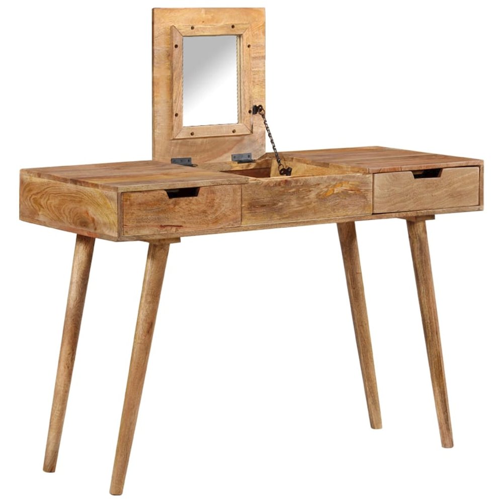 Dressing Table Natural Mango Wood Solid Mango Wood, Engineered Wood. Picture 1