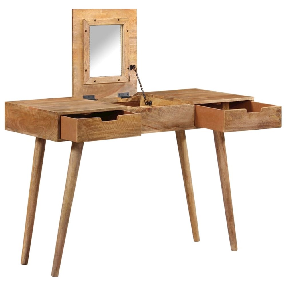 Dressing Table Natural Mango Wood Solid Mango Wood, Engineered Wood. Picture 2