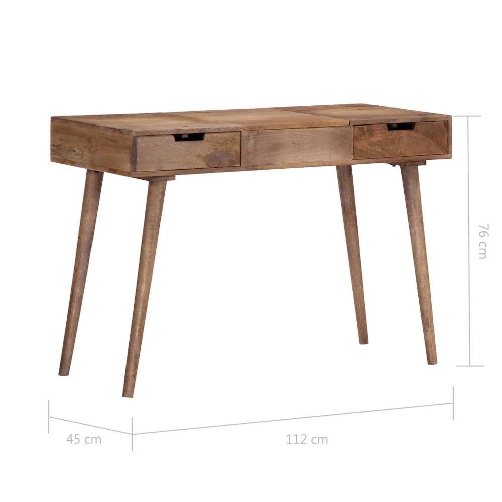 Dressing Table Natural Mango Wood Solid Mango Wood, Engineered Wood. Picture 11