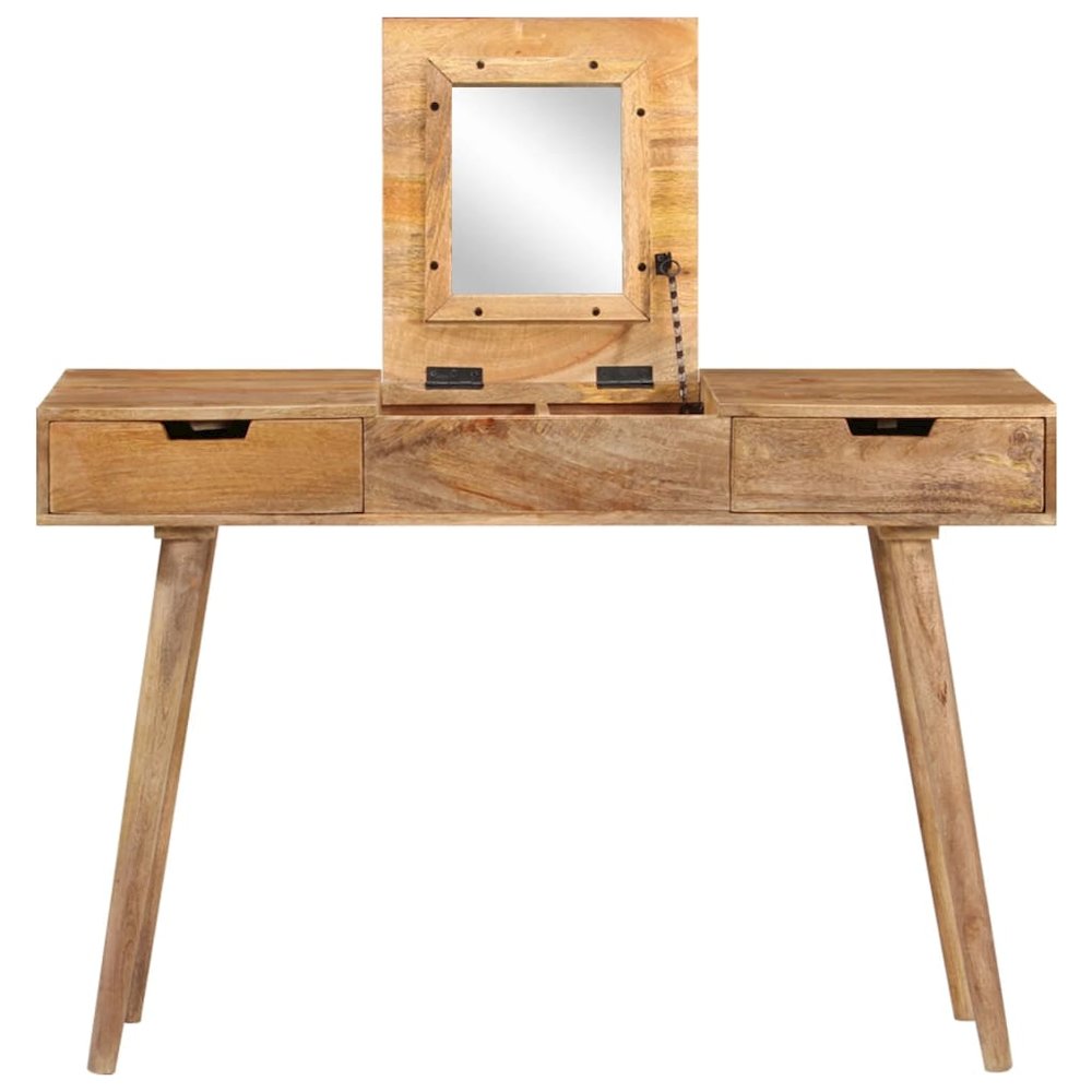 Dressing Table Natural Mango Wood Solid Mango Wood, Engineered Wood. Picture 5