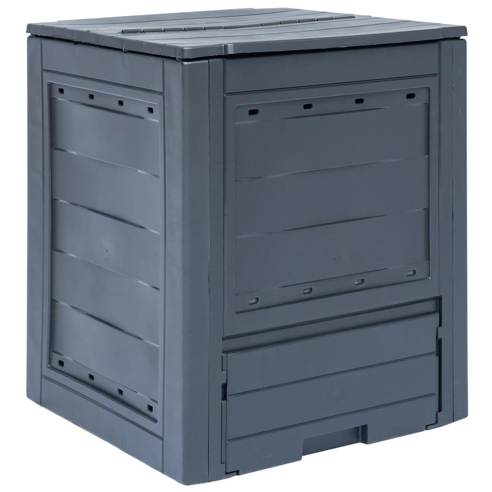Garden Composter Grey Plastic Medium Lightweight Composter. Picture 1