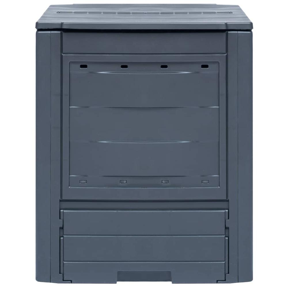 Garden Composter Grey Plastic Medium Lightweight Composter. Picture 3