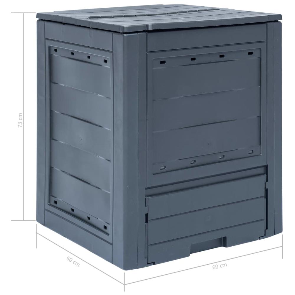 Garden Composter Grey Plastic Medium Lightweight Composter. Picture 7