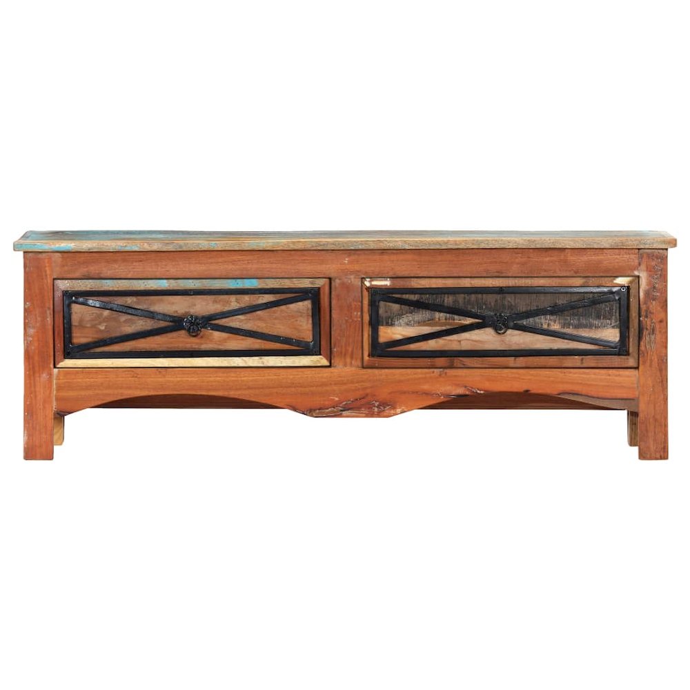 TV Cabinet Multicolor Solid Reclaimed Wood 47.2x11.8x15.7 in. Picture 2