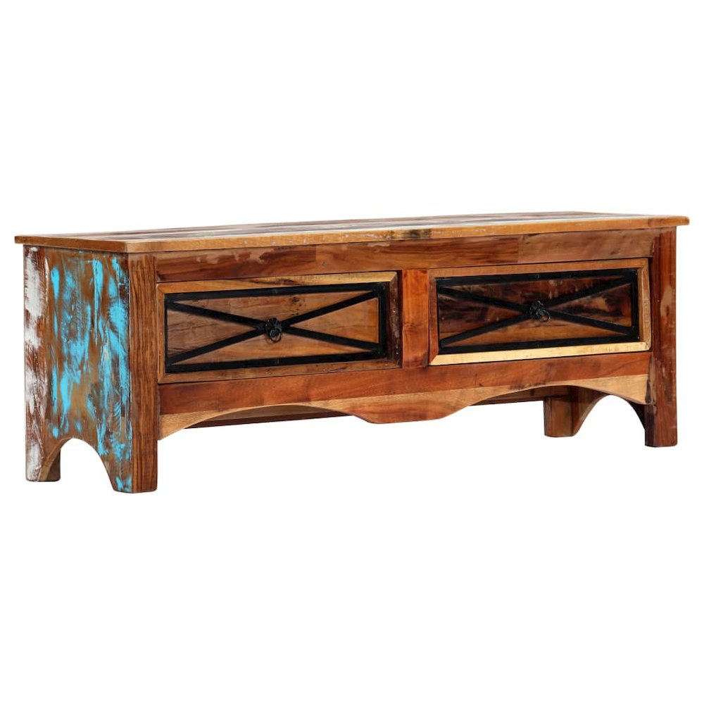 TV Cabinet Multicolor Solid Reclaimed Wood 47.2x11.8x15.7 in. Picture 11