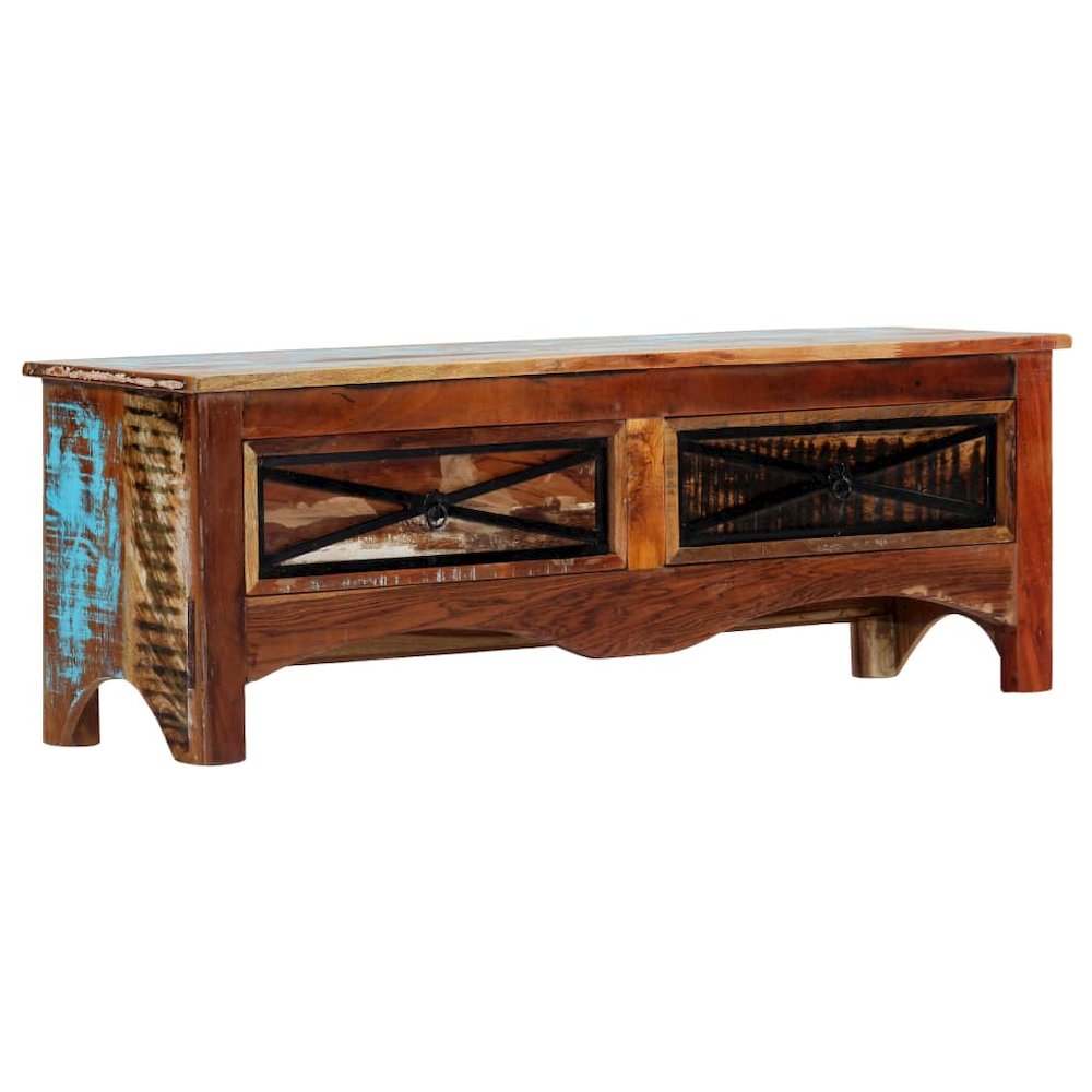TV Cabinet Multicolor Solid Reclaimed Wood 47.2x11.8x15.7 in. Picture 12