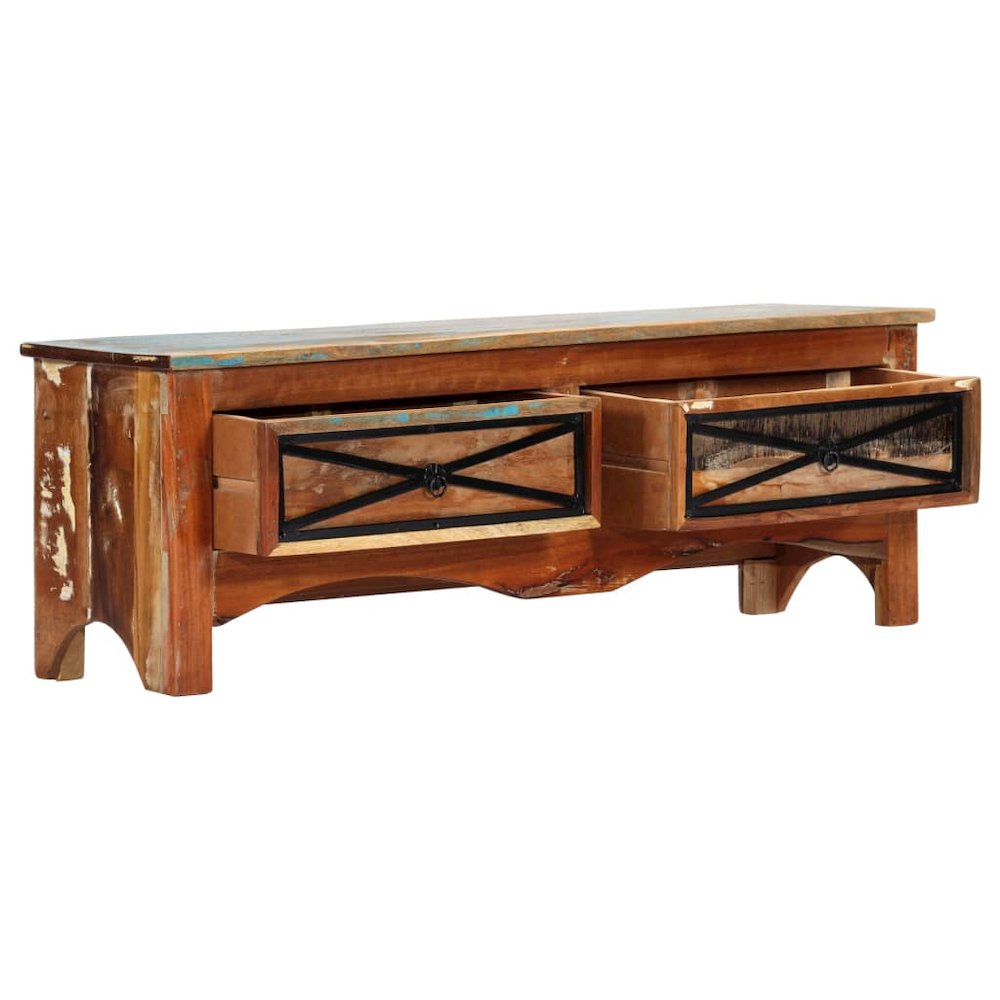 TV Cabinet Multicolor Solid Reclaimed Wood 47.2x11.8x15.7 in. Picture 3
