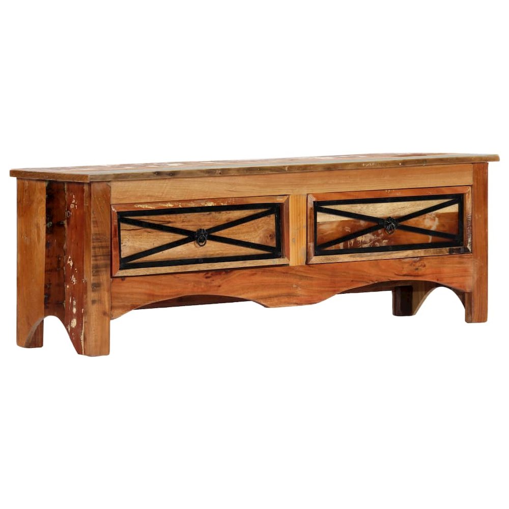 TV Cabinet Multicolor Solid Reclaimed Wood 47.2x11.8x15.7 in. Picture 9
