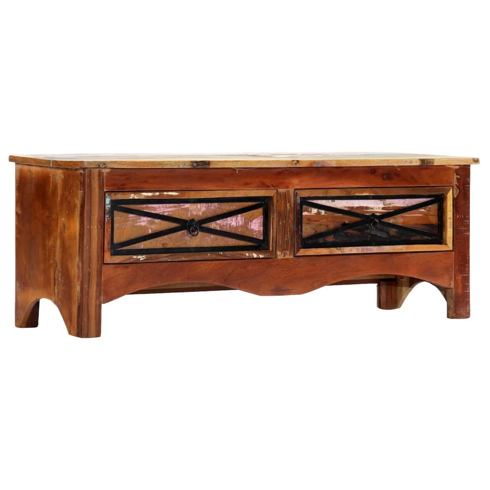 TV Cabinet Multicolor Solid Reclaimed Wood 47.2x11.8x15.7 in. Picture 10