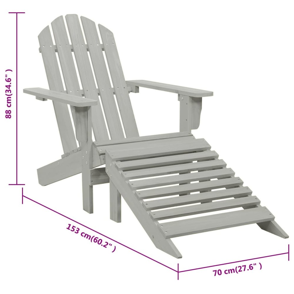 Garden Chair Grey Hardwood Large Durable Garden Chair. Picture 8
