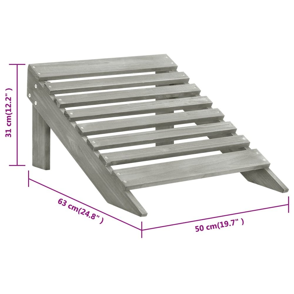 Garden Chair Grey Hardwood Large Durable Garden Chair. Picture 9