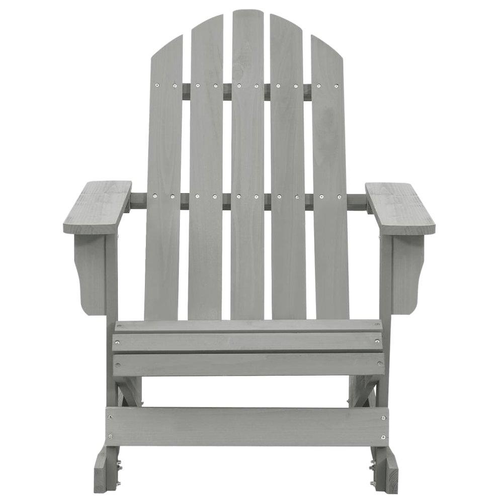 Garden Rocking Chair Grey Hardwood Standard Durable. Picture 2