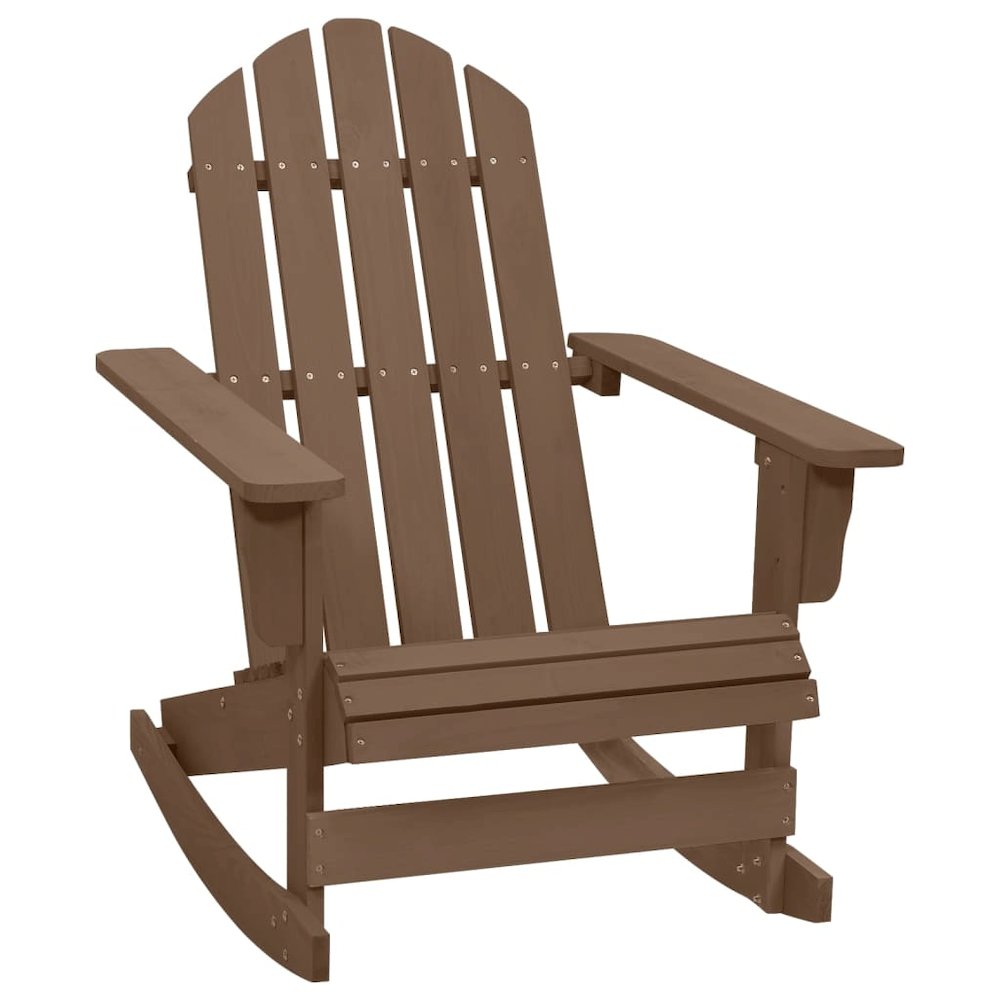Garden Rocking Chair Natural Brown Hardwood, Pine Medium. Picture 1