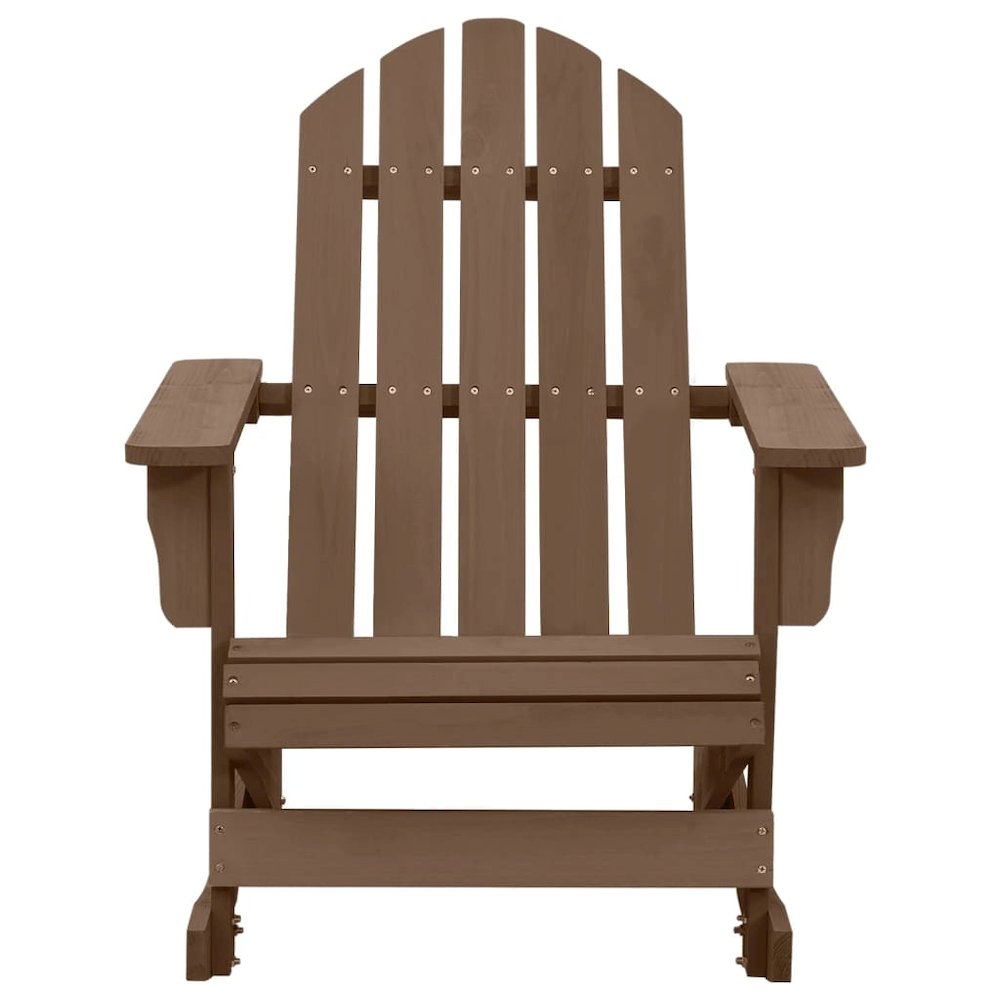 Garden Rocking Chair Natural Brown Hardwood, Pine Medium. Picture 2