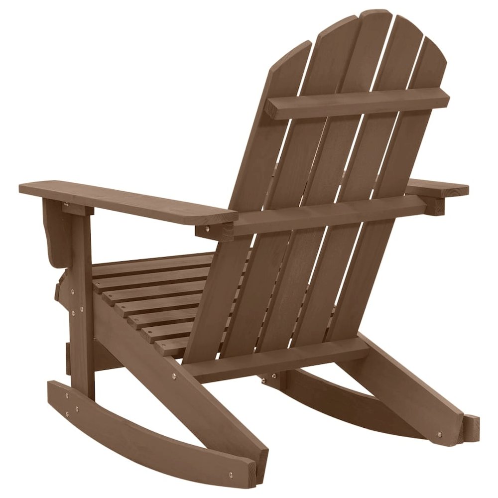 Garden Rocking Chair Natural Brown Hardwood, Pine Medium. Picture 4