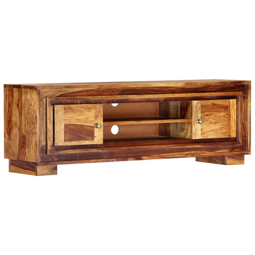 TV Cabinet Brown Solid Sheesham Wood Medium TV Cabinet. Picture 1