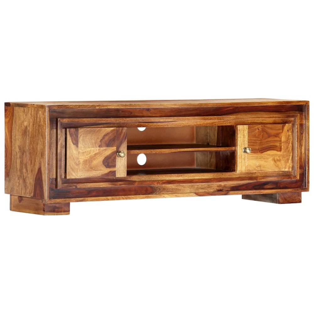 TV Cabinet Brown Solid Sheesham Wood Medium TV Cabinet. Picture 12