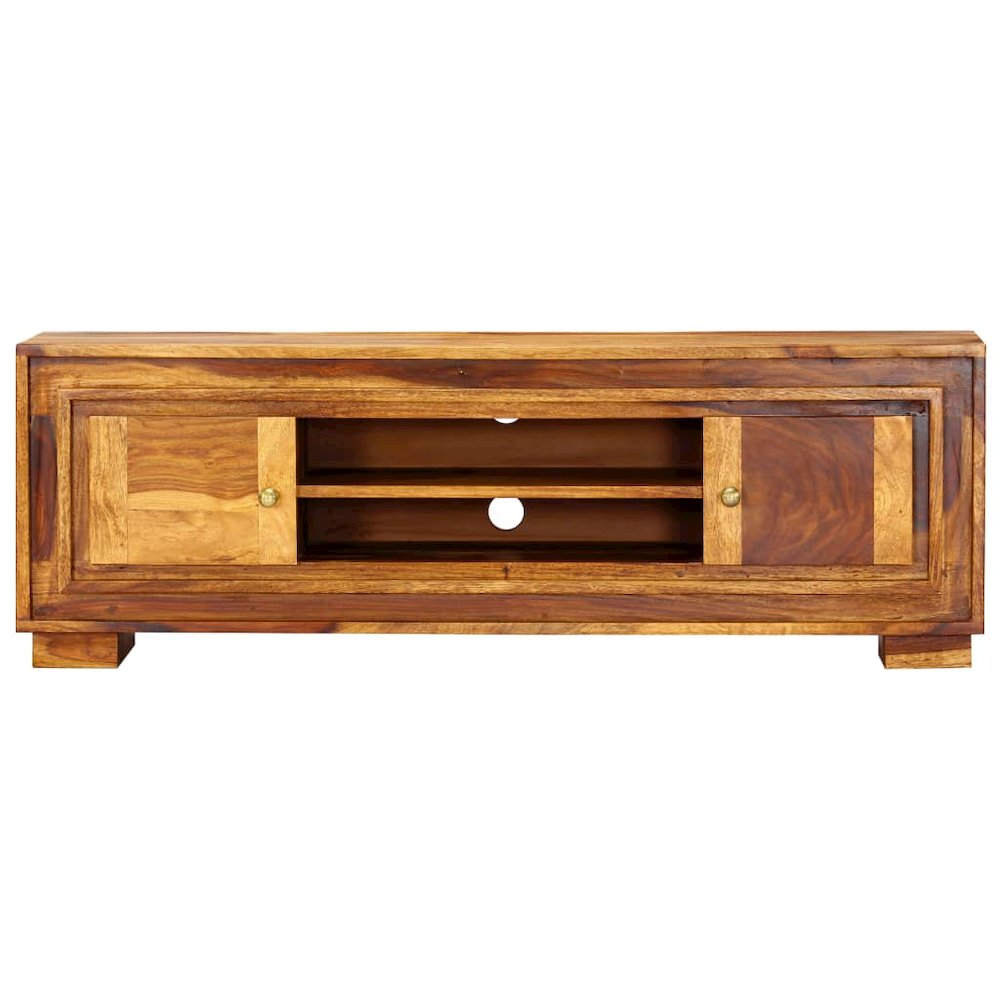 TV Cabinet Brown Solid Sheesham Wood Medium TV Cabinet. Picture 3