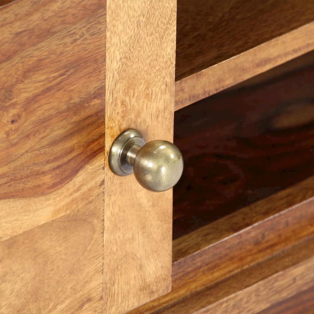 TV Cabinet Brown Solid Sheesham Wood Medium TV Cabinet. Picture 7