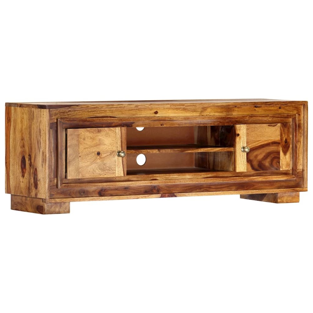 TV Cabinet Brown Solid Sheesham Wood Medium TV Cabinet. Picture 10