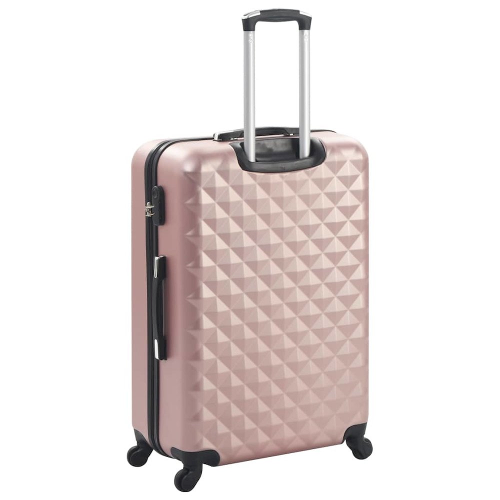 Hardcase Trolley Set 3 pcs Rose Gold ABS. Picture 4