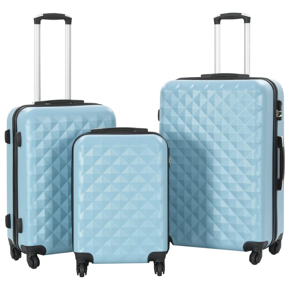 Hardcase Trolley Set 3 pcs Blue ABS. Picture 1