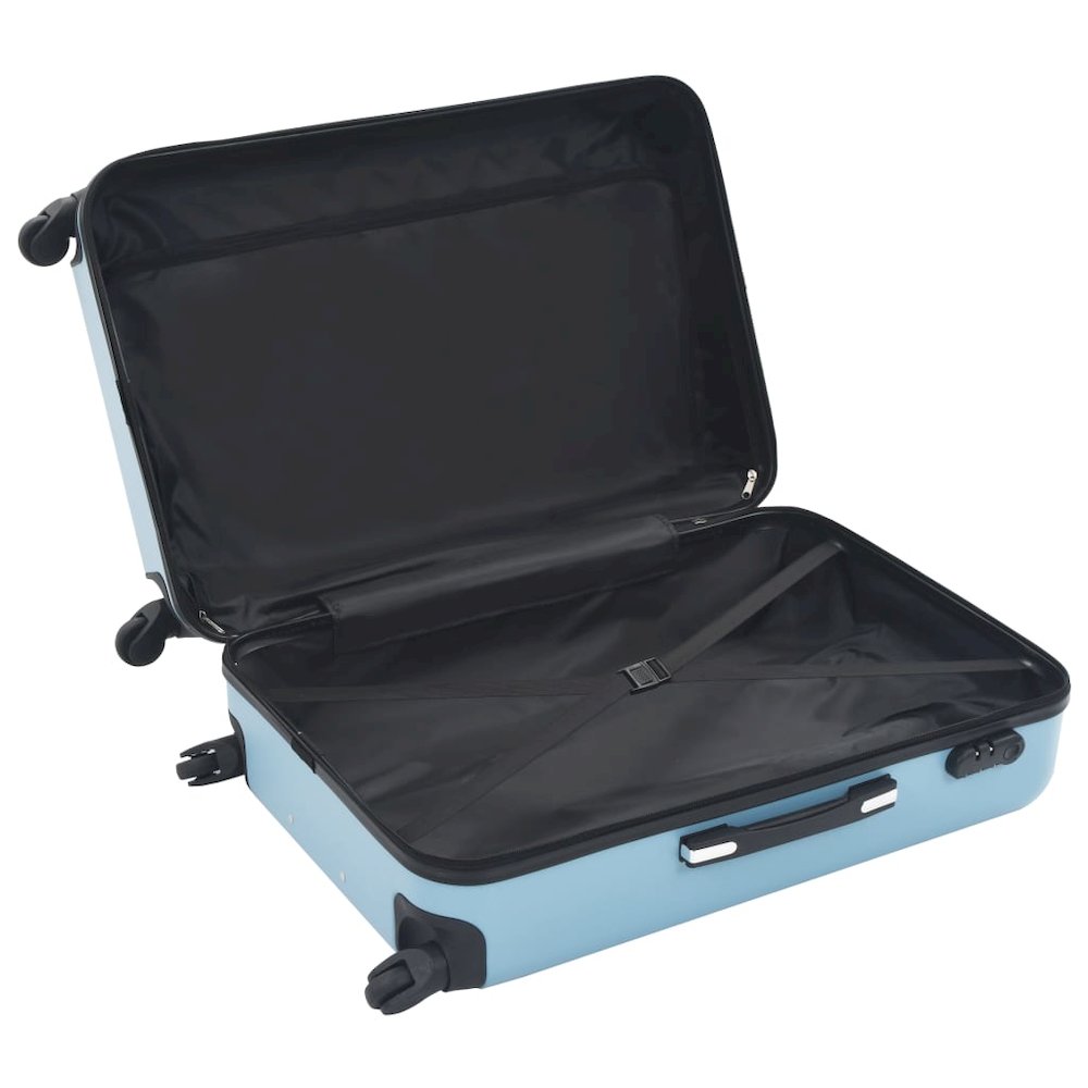 Hardcase Trolley Set 3 pcs Blue ABS. Picture 6