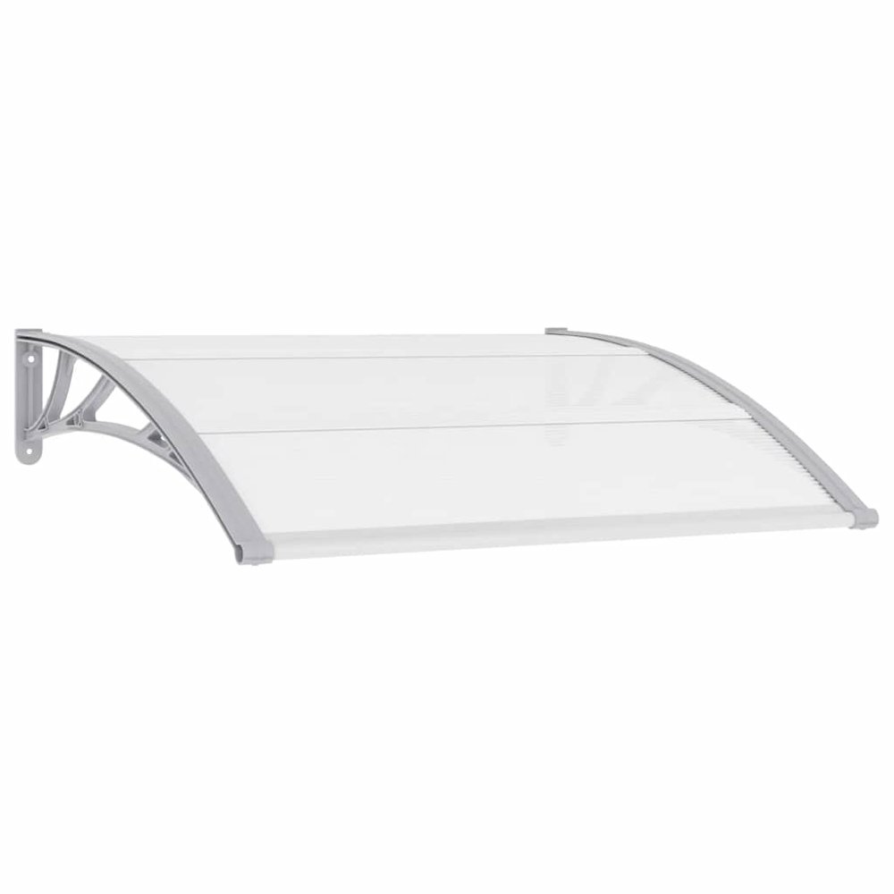 Door Canopy Grey and Transparent Polycarbonate, ABS, Aluminum. Picture 1