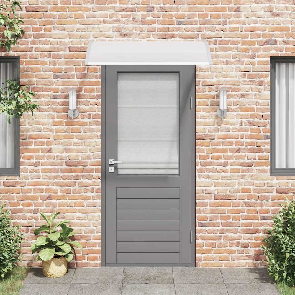 Door Canopy Grey and Transparent Polycarbonate, ABS, Aluminum. Picture 3