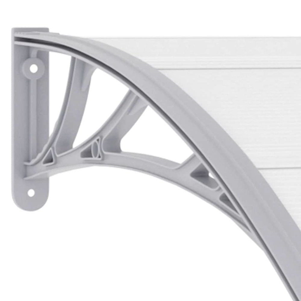 Door Canopy Grey and Transparent Polycarbonate, ABS, Aluminum. Picture 7