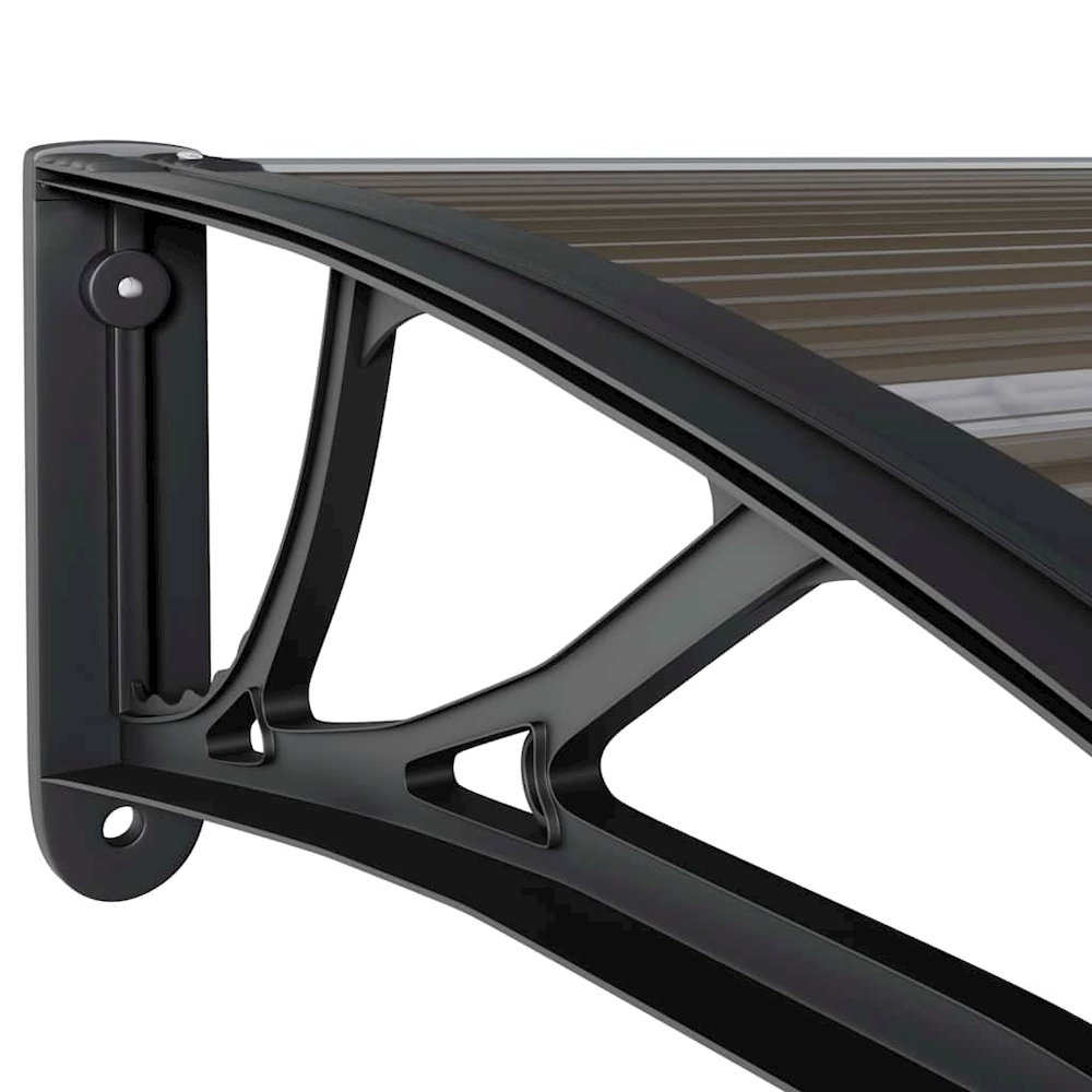 Door Canopy Black Polycarbonate, ABS, Aluminum 47.2 x 29.5 in. Picture 7
