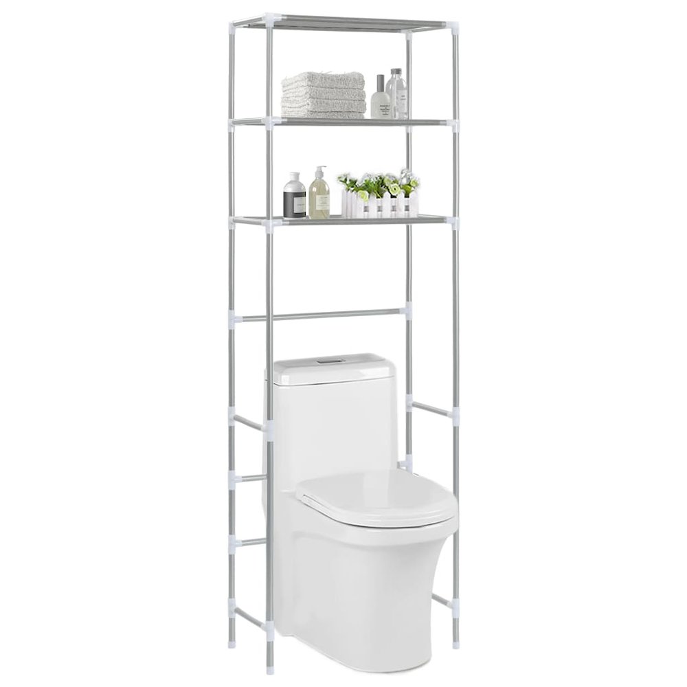Storage Rack Over Toilet Silver. Picture 1