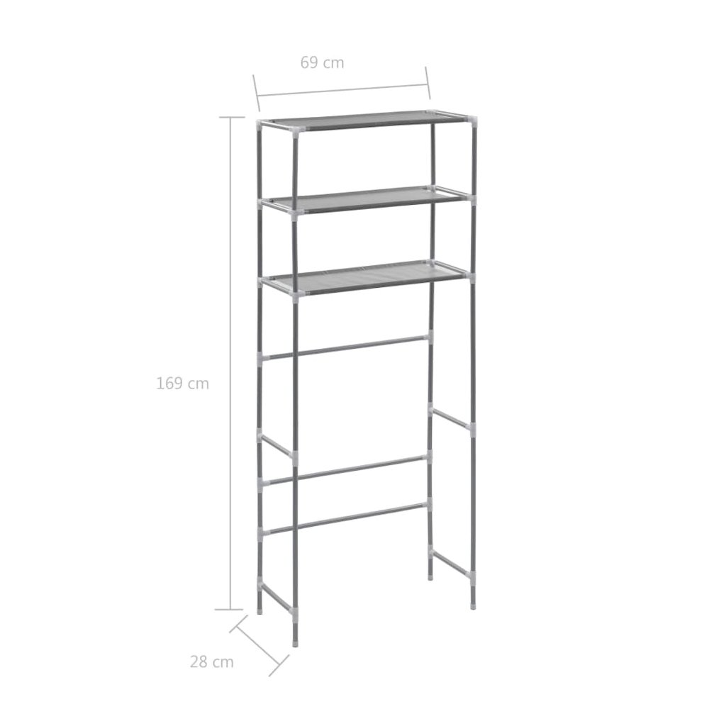 Storage Rack Over Laundry Silver. Picture 8