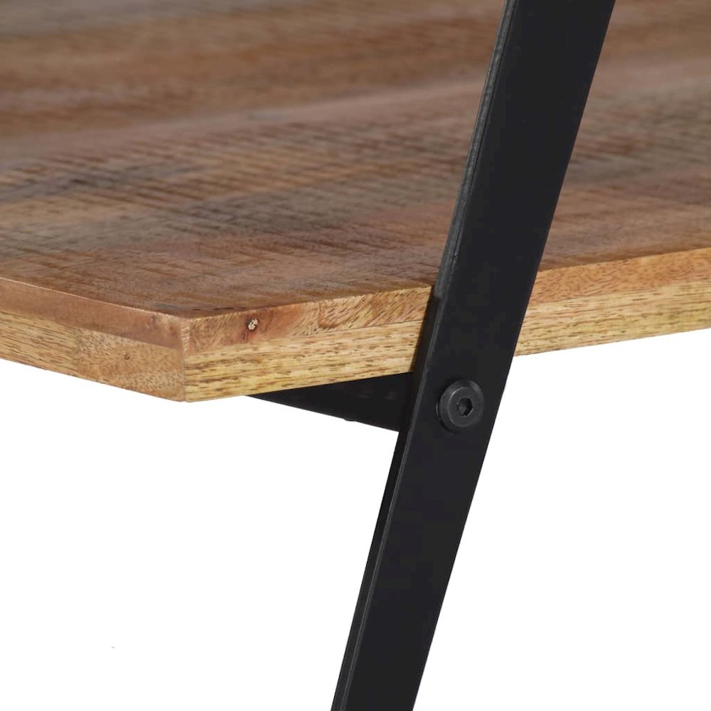 Coffee Table Brown Solid mango wood, powder-coated steel Medium. Picture 5