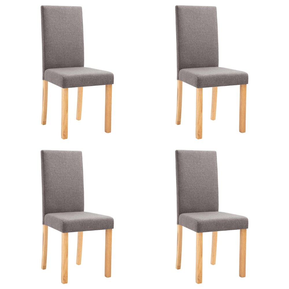 Dining Chair Set of 4 Taupe Fabric Medium Ergonomic. Picture 2
