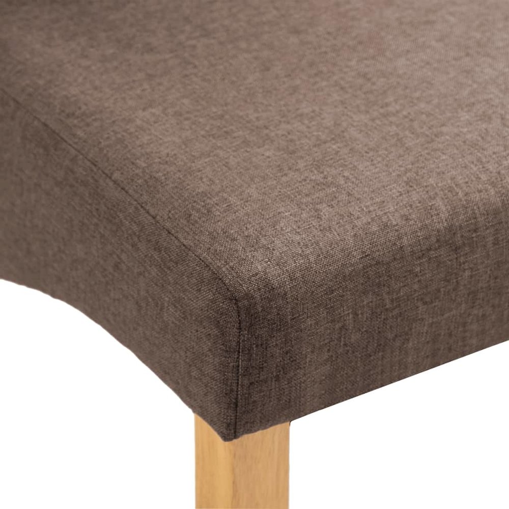 Dining Chair Set of 4 Brown Fabric and wood Standard Ergonomic. Picture 8
