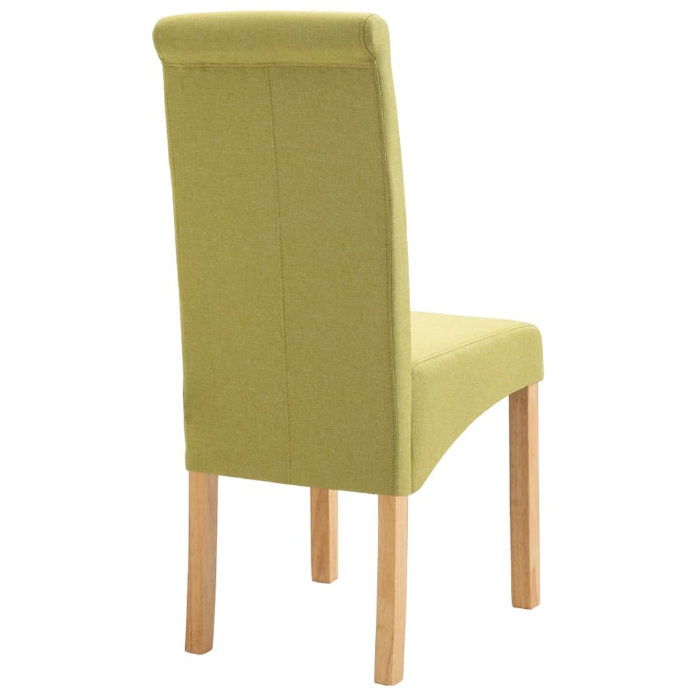 Dining Chair Set of 4 Green Fabric and wood Standard Ergonomic. Picture 6