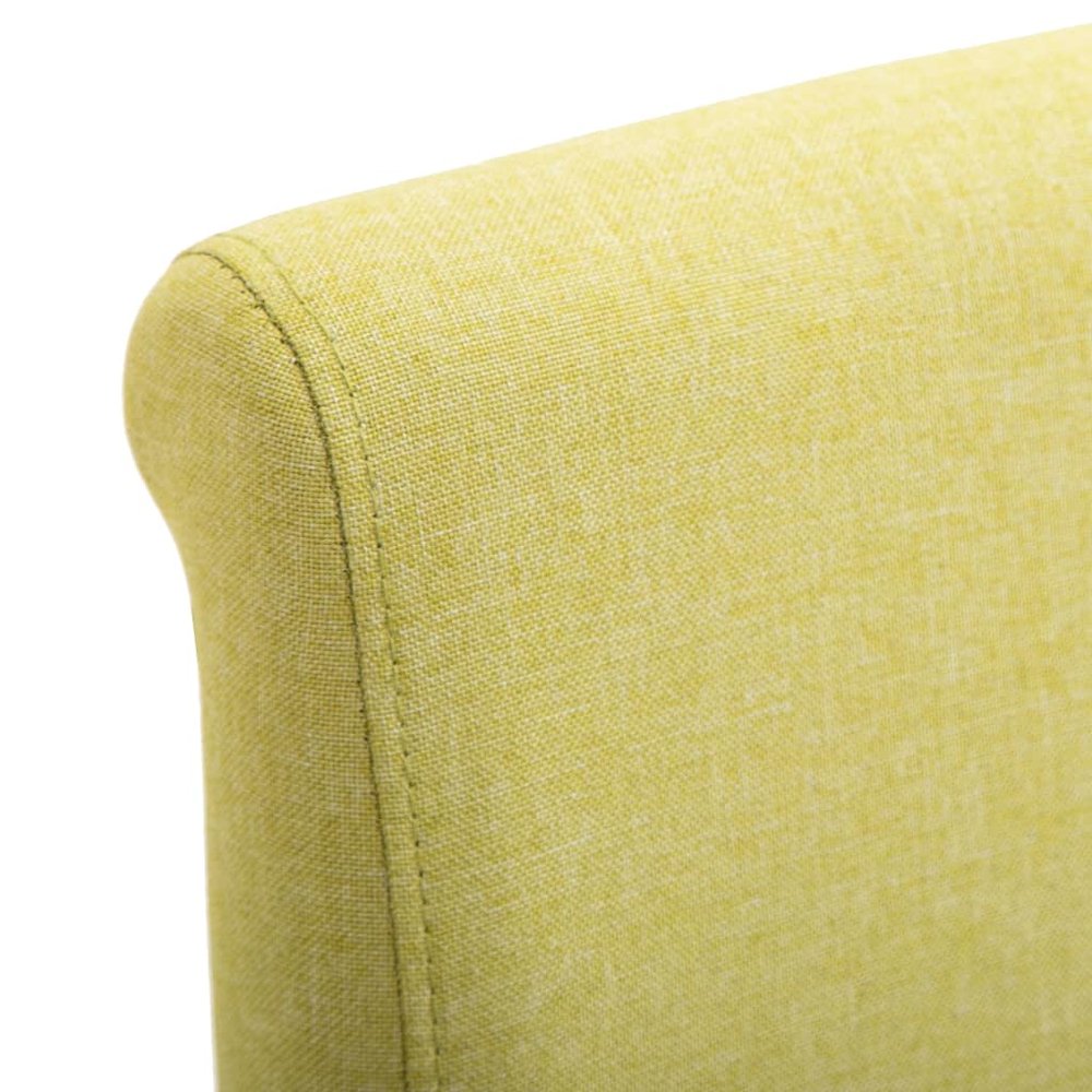 Dining Chair Set of 4 Green Fabric and wood Standard Ergonomic. Picture 7